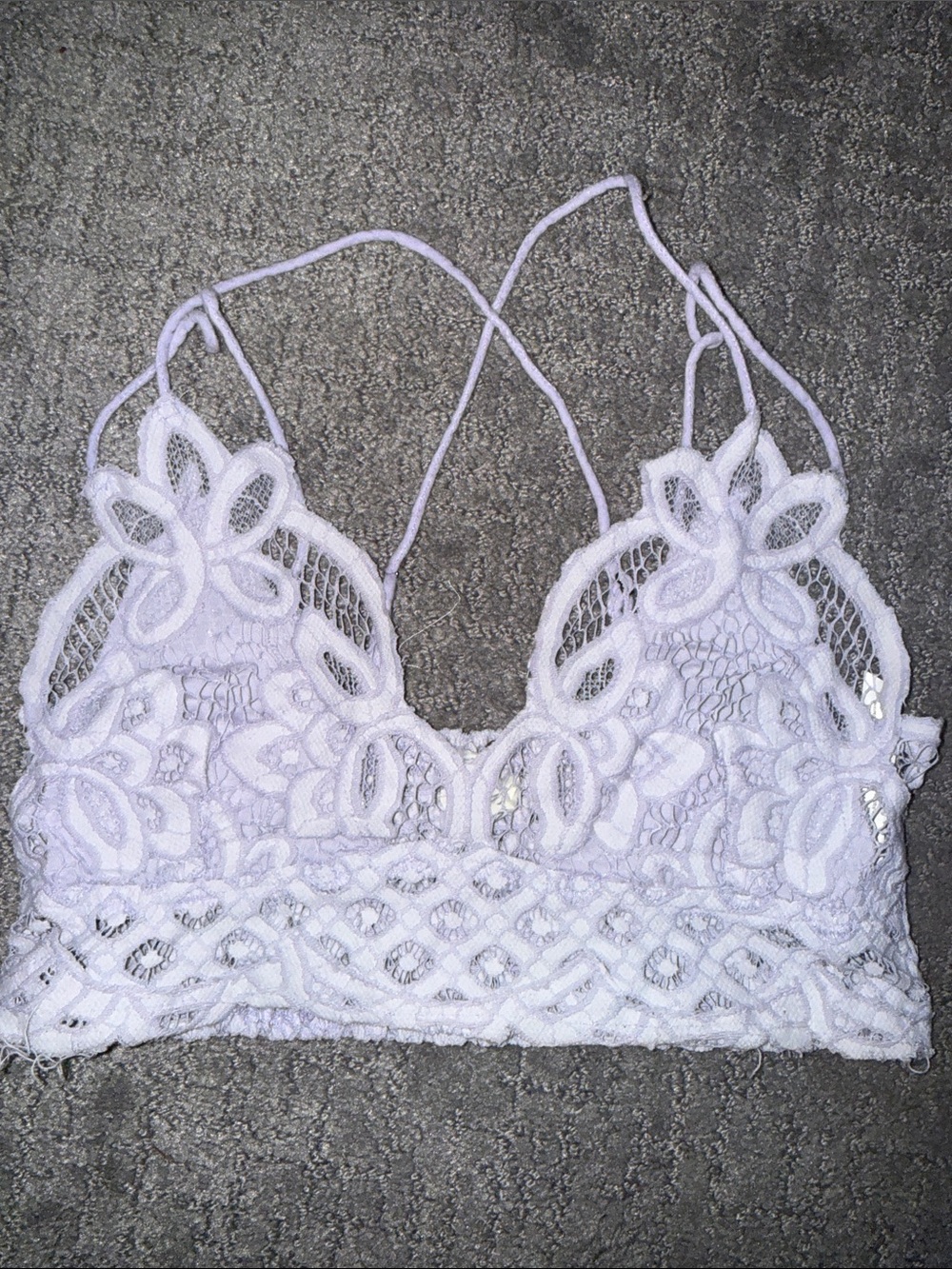 Free People Lace Bandeau in Lavender